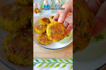 Paneer Soya Tikki Recipe | Healthy Protein-Rich Veg Snack | Easy Pan-Fried Tikki #shorts
