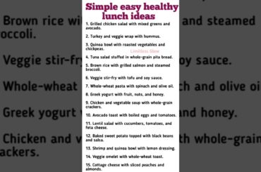 Simple easy healthy lunch ideas #usa #english #shorts #shortvideo