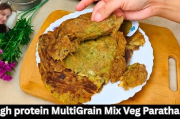 High Protein Multigrain Paratha | Healthy Breakfast or Lunchbox Recipe| Weight Loss Friendly Paratha