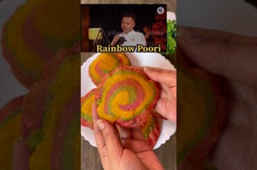 Rainbow Poori khayi h kabhi wo bhi ik healthy twist ke saath #rainbow #youtubeshorts #cheftips