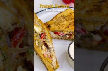Protein-Packed Paneer Tawa Sandwich | Healthy Veg Tawa Sandwich | Creamy Hung Curd Paneer Recipe