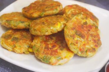 Healthy Breakfast Recipe | Sirf 1 Chammach Ghee Mein Bani Super Tasty Vegetable Tikki