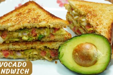 Simple & Healthy Avocado Sandwich | Healthy Sandwich Recipe | Avocado Sandwich Recipe