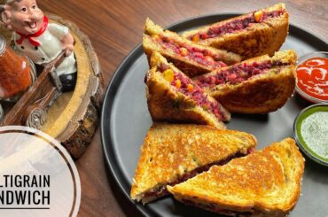 Healthy Multigrain Veg Sandwich | Quick Sandwich recipes | Healthy Recipes