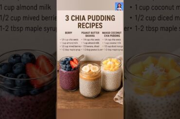 3 Chia Pudding Recipes || Healthy Breakfast #weightlossdiet #nutritionassistance