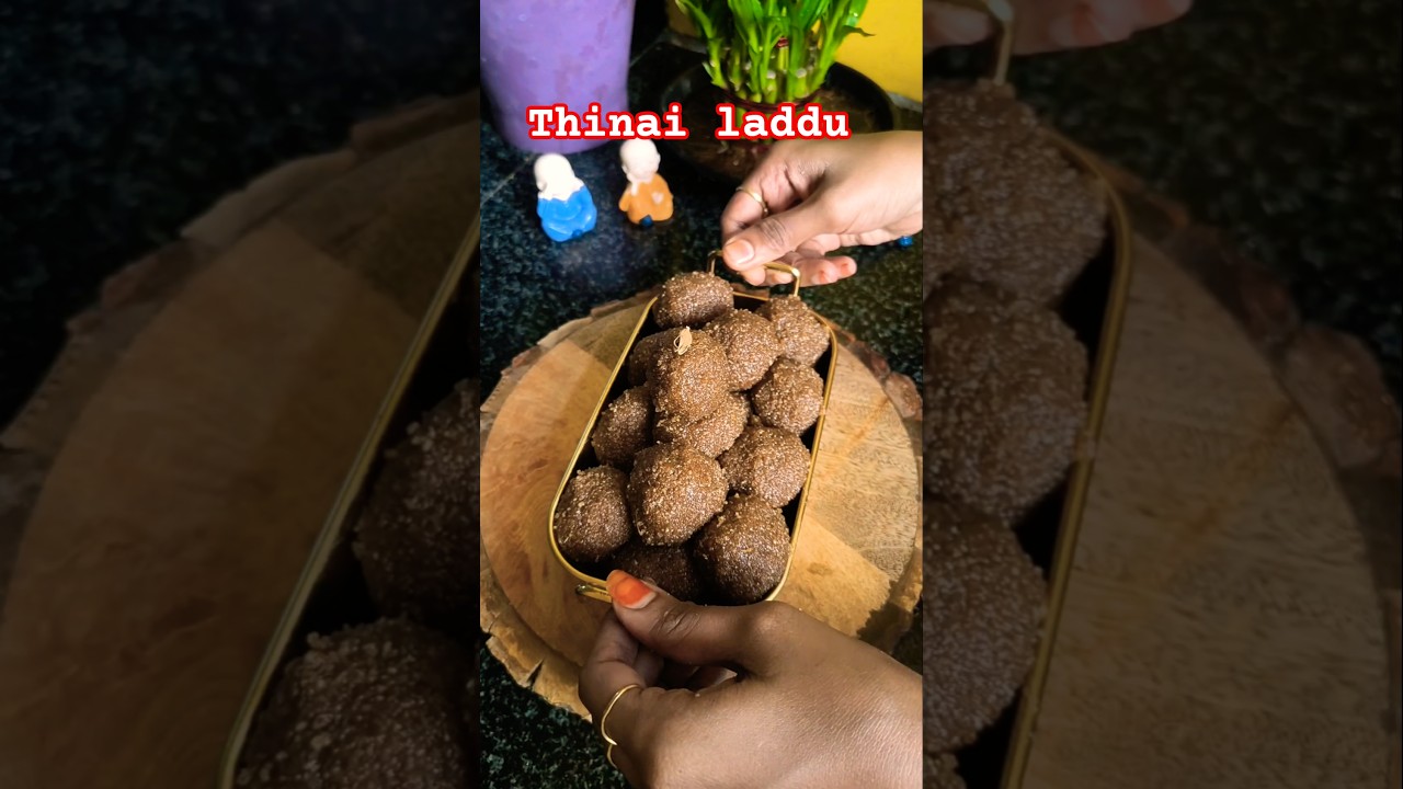 Healthy Thinai Laddu in Minutes! Foxtail millet laddu #shorts #easyrecipe Healthy Thinai Laddu in Minutes! Foxtail millet laddu #shorts #easyrecipe