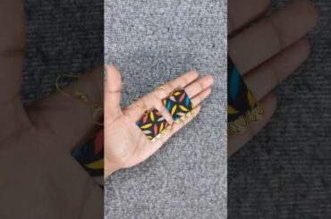 DIY Fabric Earrings 17- How to make good Quality Fabric Earrings #fabricearrings #shorts