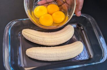 Egg + Banana = Magic! 5-Min Simple Breakfast Recipe | Cheap, Delicious & Easy Snack Idea