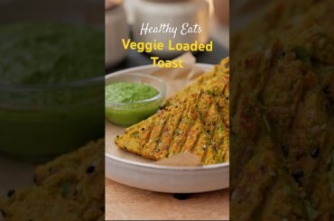 No Bread No Maida Veggie Loaded toast | Full Video on Channel |   #recipe #highfiberfoods #healthy
