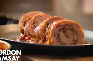 Slow Cooked Braised Stuffed Lamb Breast | Gordon Ramsay
