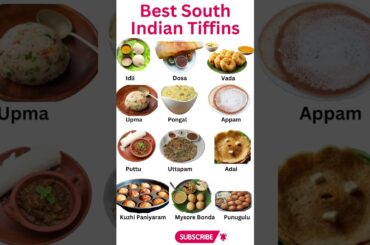 Best South Indian Tiffins #shorts #viral #health #food