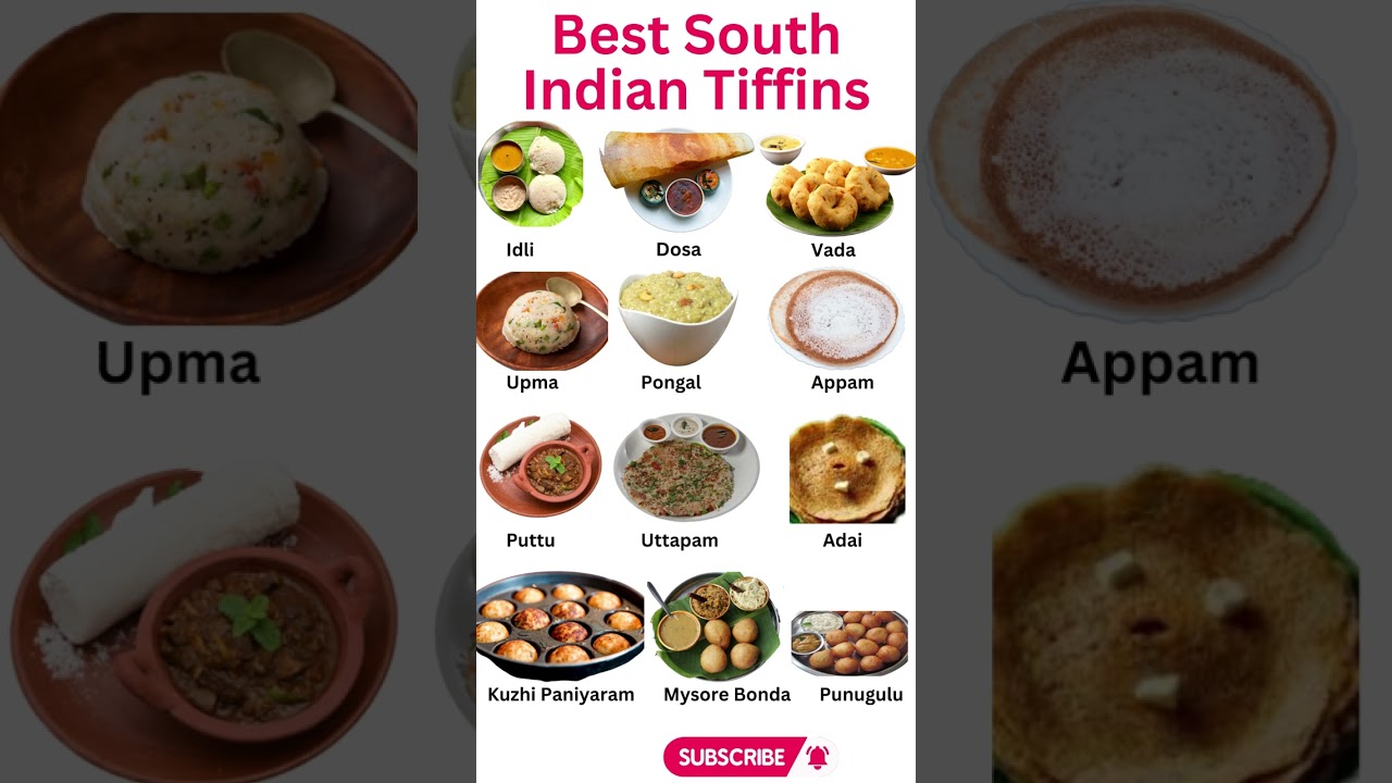 Best South Indian Tiffins #shorts #viral #health #food Best South Indian Tiffins #shorts #viral #health #food