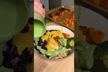 the key to delicious veggie bowls = delicious (healthy) sauce. Recipes at the end!