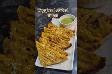 No Bread No Maida Veggie Loaded Toast #recipe #highfiberfoods #healthy #shorts