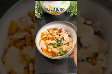 Day 19/30 Crispy potato high protein salad | quick salad recipe | salad for weight loss #shorts