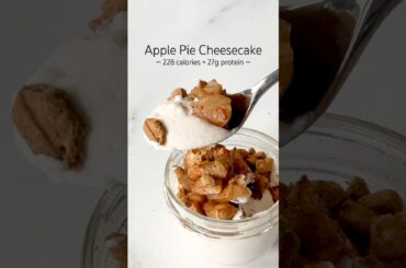 High Protein Apple Pie Cheesecake (made with cottage cheese!)