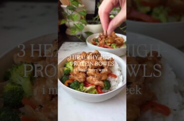 3 Healthy High Protein Bowls #protein #healthydinner #easyrecipe