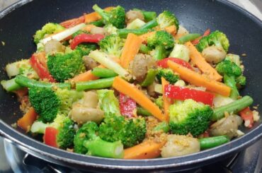SUPER HEALTHY AND TASTY! GARLIC TOSSED VEGETABLES QUICK AND EASY RECIPE!