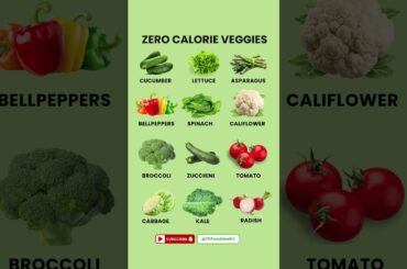 Zero Calorie Vegetables List | Best Veggies for Weight Loss & Healthy Eating