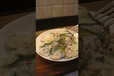 Easiest & Creamy Salad Recipe | #cucumber #salad #weightloss #viralcucumbersalad