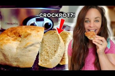 5 INGREDIENT Bread Recipe that I Made In My Crockpot! (No Oven!)