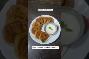 High Protein Snack | Paneer Paratha Bites | Easy 5-Minute Recipe #shorts #healthysnacksseries