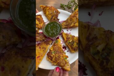 Non fried bread pakora #indianbreakfast #foodshorts