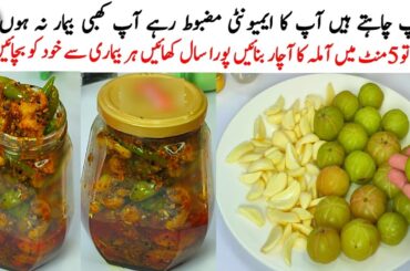 How To Make Healthy Amla Pickle Without Sunlight | Immunity Booster Amla Pickle | Winter Special