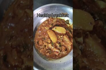 Healthy breakfast | Patta gobhi aur aloo ki sabji #food #cooking #indianfood #mouthwateringfood