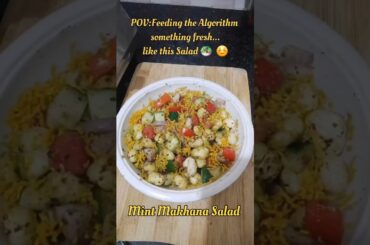 Mint Makhana Salad Recipe | Healthy Weight Loss Snack #recipe #youtubeshorts #cooking #weightloss