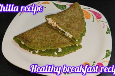 Oats Moong Palak Chilla Recipe | Healthy breakfast ideas for weightloss | Chilla recipe