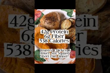 Roasted Chicken & Honey Nut Squash Sheet Pan Dinner! Healthy & easy enough for a weeknight!