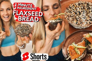 2 min 2 ingredient FLAXSEED BREAD