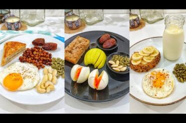 6 Different healthy & high protein breakfast ideas.