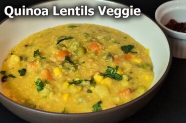 One-Pot Quinoa & Lentil Veggie - Healthy Lunch/Dinner Recipe