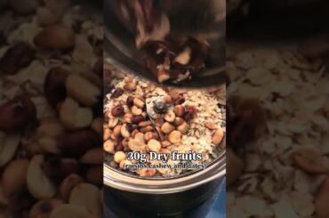 884 Calorie Power Meal! Oats,Peanuts, Dry Fruits,Banana& Milk  Full Nutrition Breakdown #leanprotein