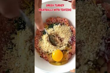 Greek Turkey Meatballs with Tzatziki | Easy Healthy Dinner Recipe