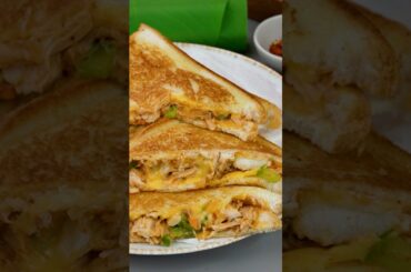 Kids Favorite Sandwich | Cheesy Chicken Sandwich | Lunch Box Idea #LunchBoxRecipe #easysnackrecipe