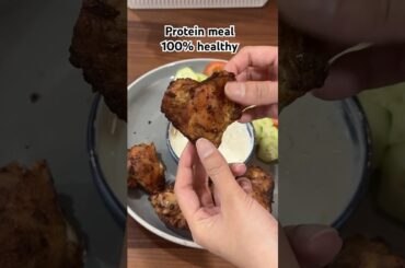 Crispy chicken without added oils,| healthy meals #weightloss #shorts