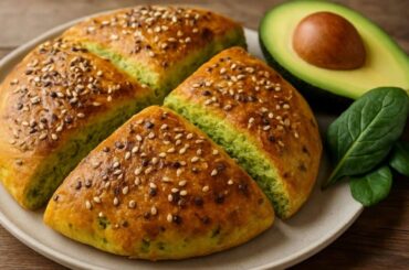 Healthy Avocado Bread in 5 minutes! Tastier than pizza! No flour!