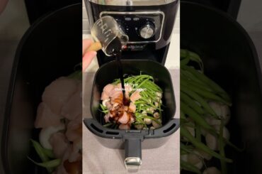 Air Fryer Chicken & Veggies (Healthy 20-Min Dinner!) | Easy Dinner idea recipes