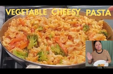 VEGETABLE CHEESY PASTA // HEALTHY DINNER RECIPE//