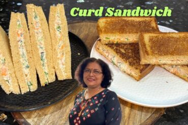 The Nutritious Curd Sandwich Time Saving Recipe || Club Sandwich