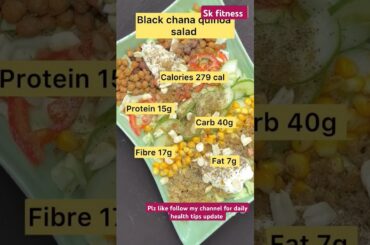 Black chana quinoa salad #weightlossrecipes #insta #instagramreels #viral #salad #highprotein