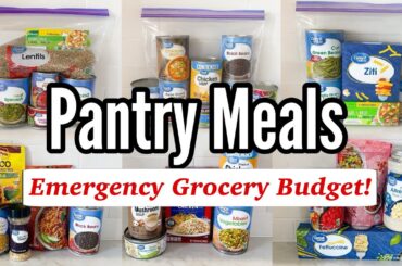 Pantry Dinners for HARD TIMES | EMERGENCY Grocery Budget & SHELF-STABLE Recipes | Julia Pacheco