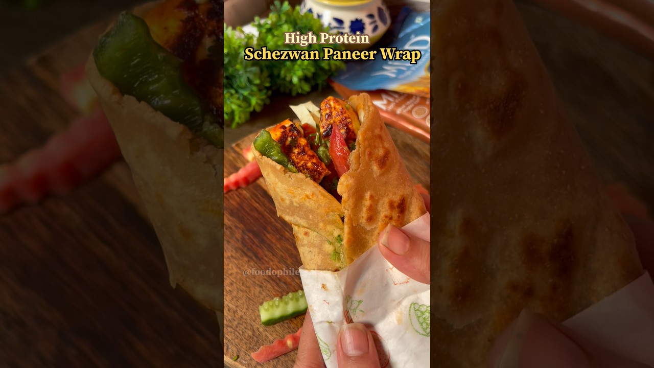 High Protein Schezwan paneer wrap #quickrecipe #paneerwrap #highproteinrecipes #wrap #youtubeshorts High Protein Schezwan paneer wrap #quickrecipe #paneerwrap #highproteinrecipes #wrap #youtubeshorts