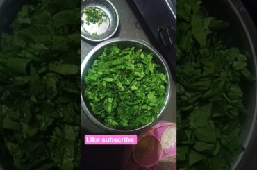 Palak ki kadhi #winter #food #healthy #salad #villagelife #recipe #youtubeshorts