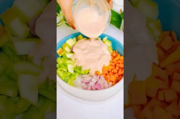 Creamy Weight Loss Salad | 5-Minute Healthy Recipe #nutripleasure #shortsfeed #healthydiet #shorts