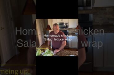 Homemade chicken salad lettuce wraps.