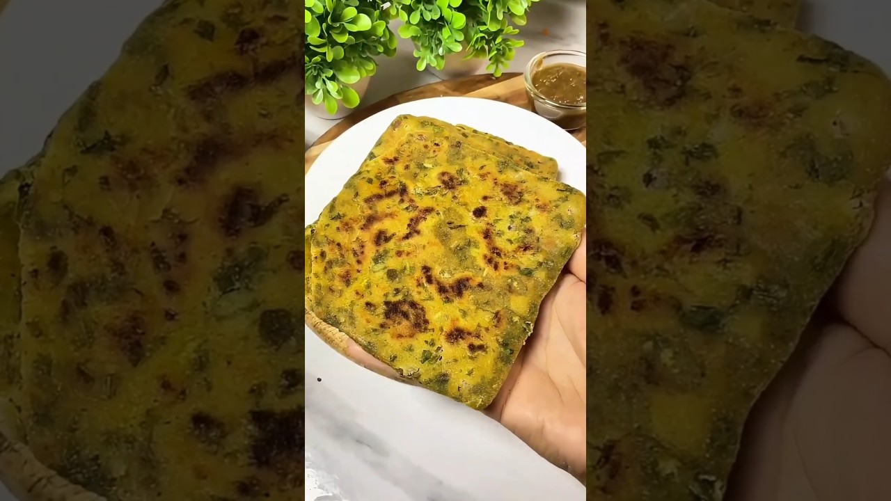 Healthy Palak Paratha #shorts #recipe #viralrecipe #breakfast Healthy Palak Paratha #shorts #recipe #viralrecipe #breakfast